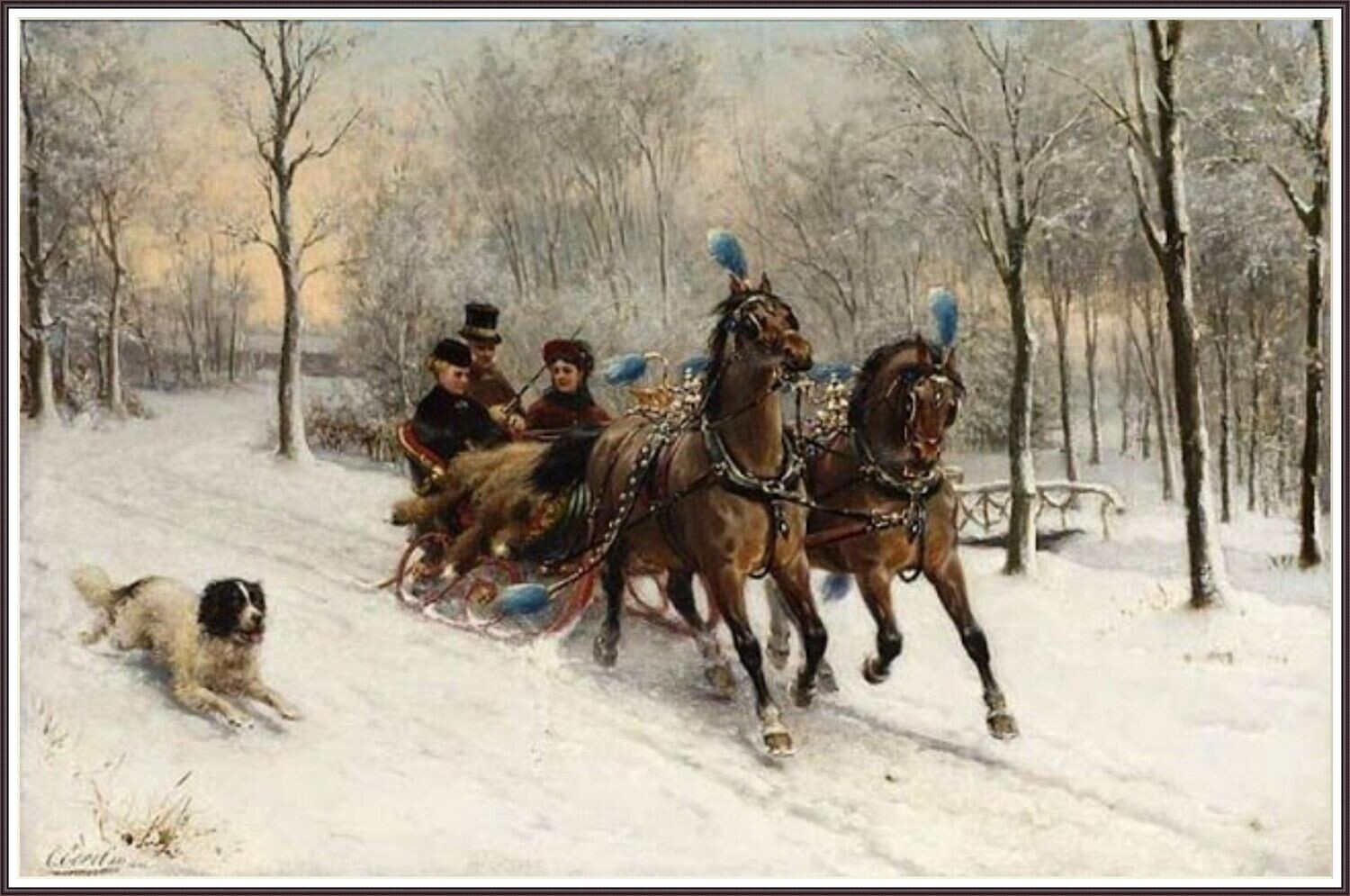 Riding tour in the snow