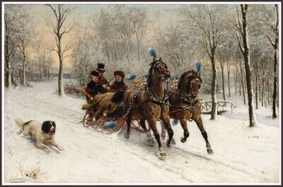Riding tour in the snow