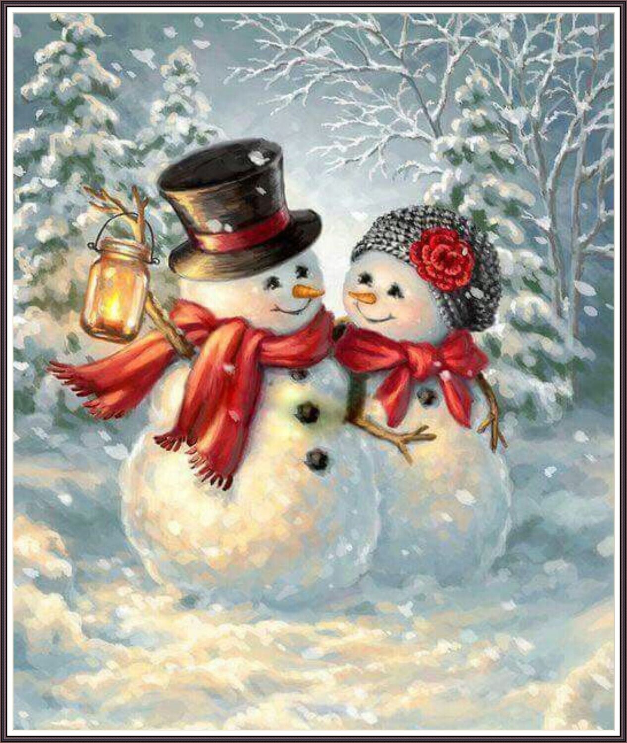 CHRISTMAS Snow COUPLE
