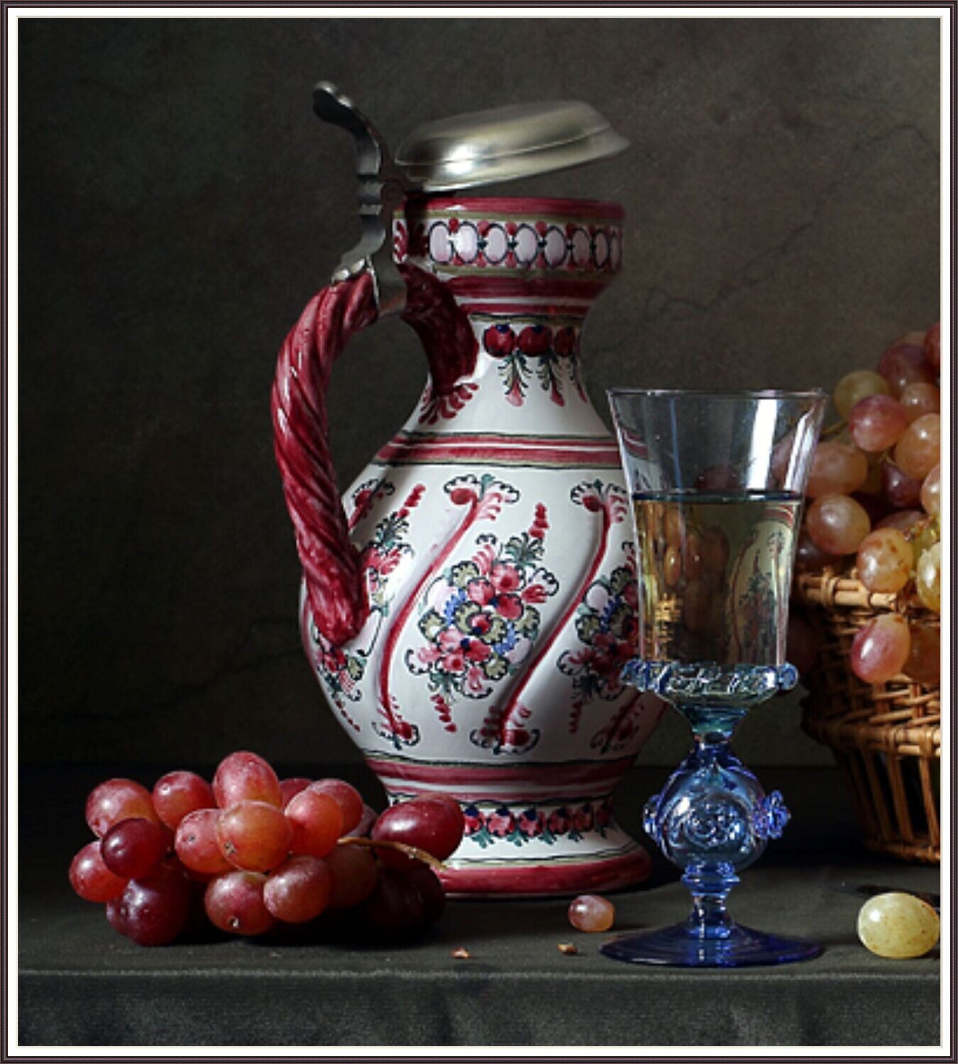 Still life with Grape and Wine
