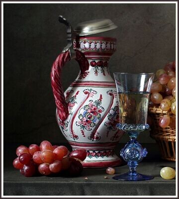 Still life with Grape and Wine