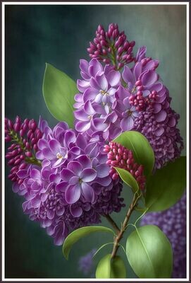 Bouquet of purple lilacs