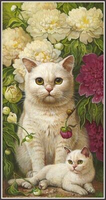 Cat in a Rose Garden