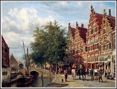 A Dutch canal scene