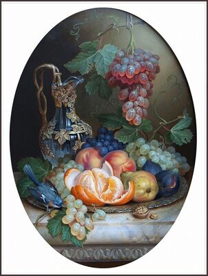 Still Life of Grapes and Vine