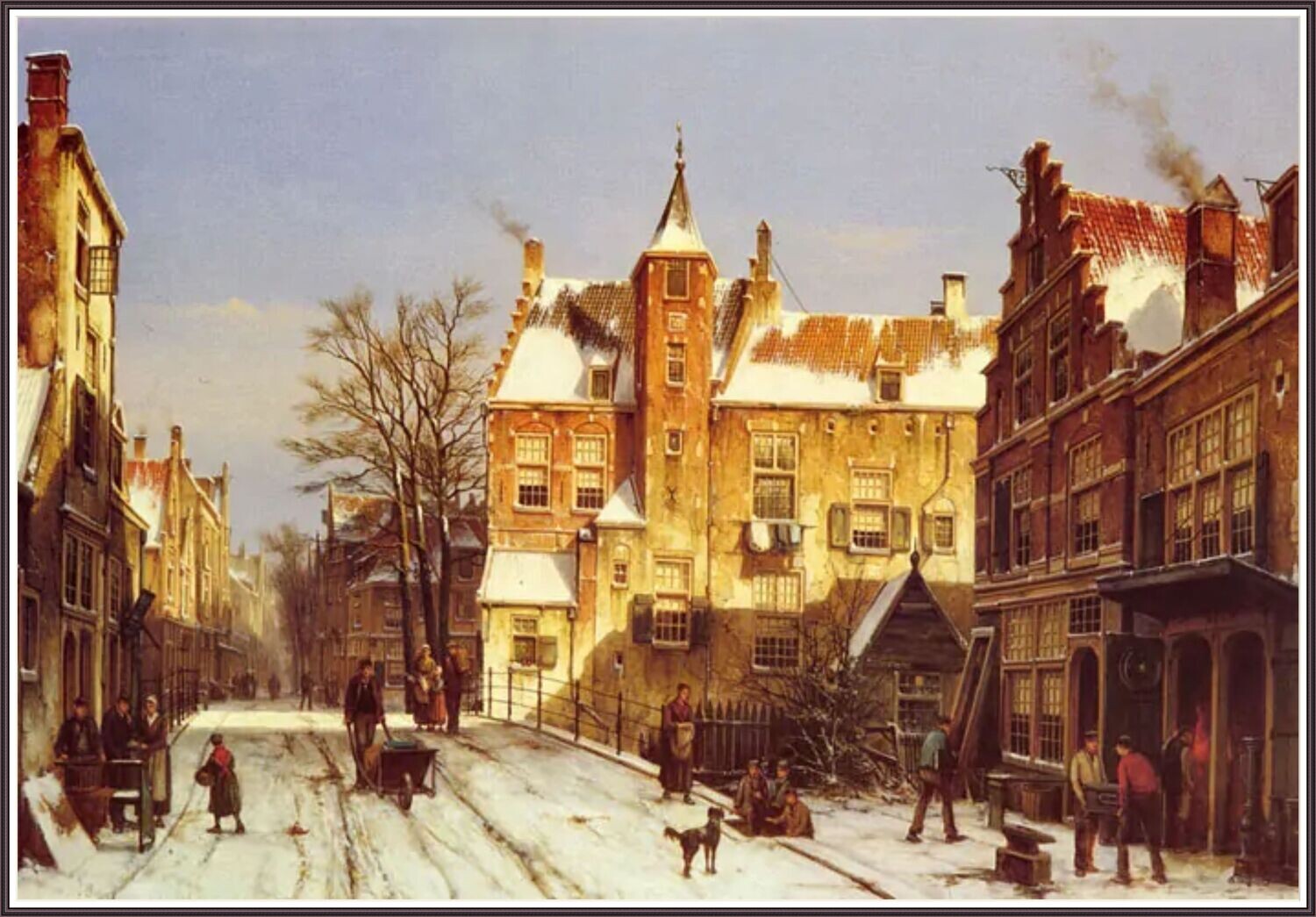 A Dutch village in winter