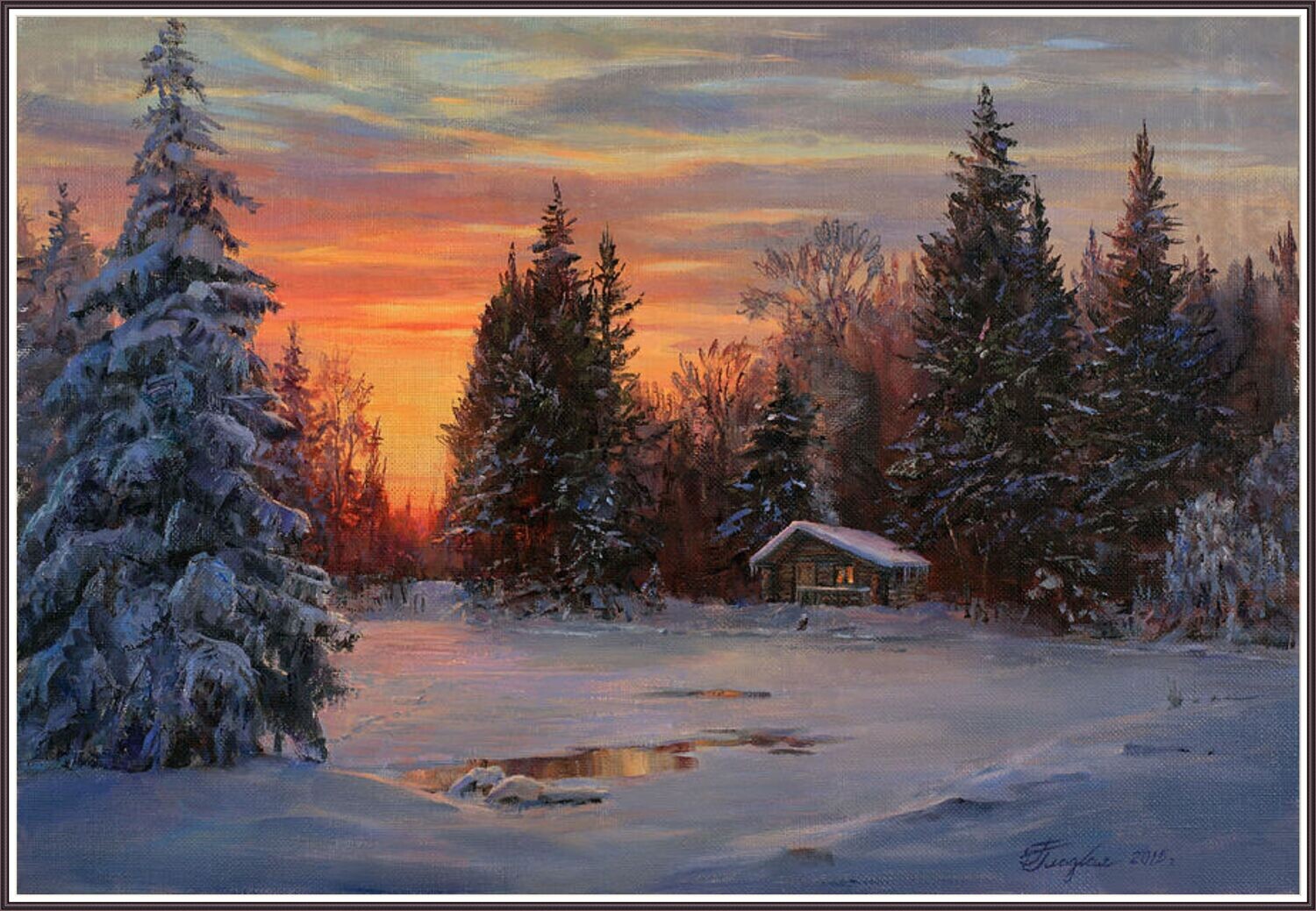 Old Cabin In Winter