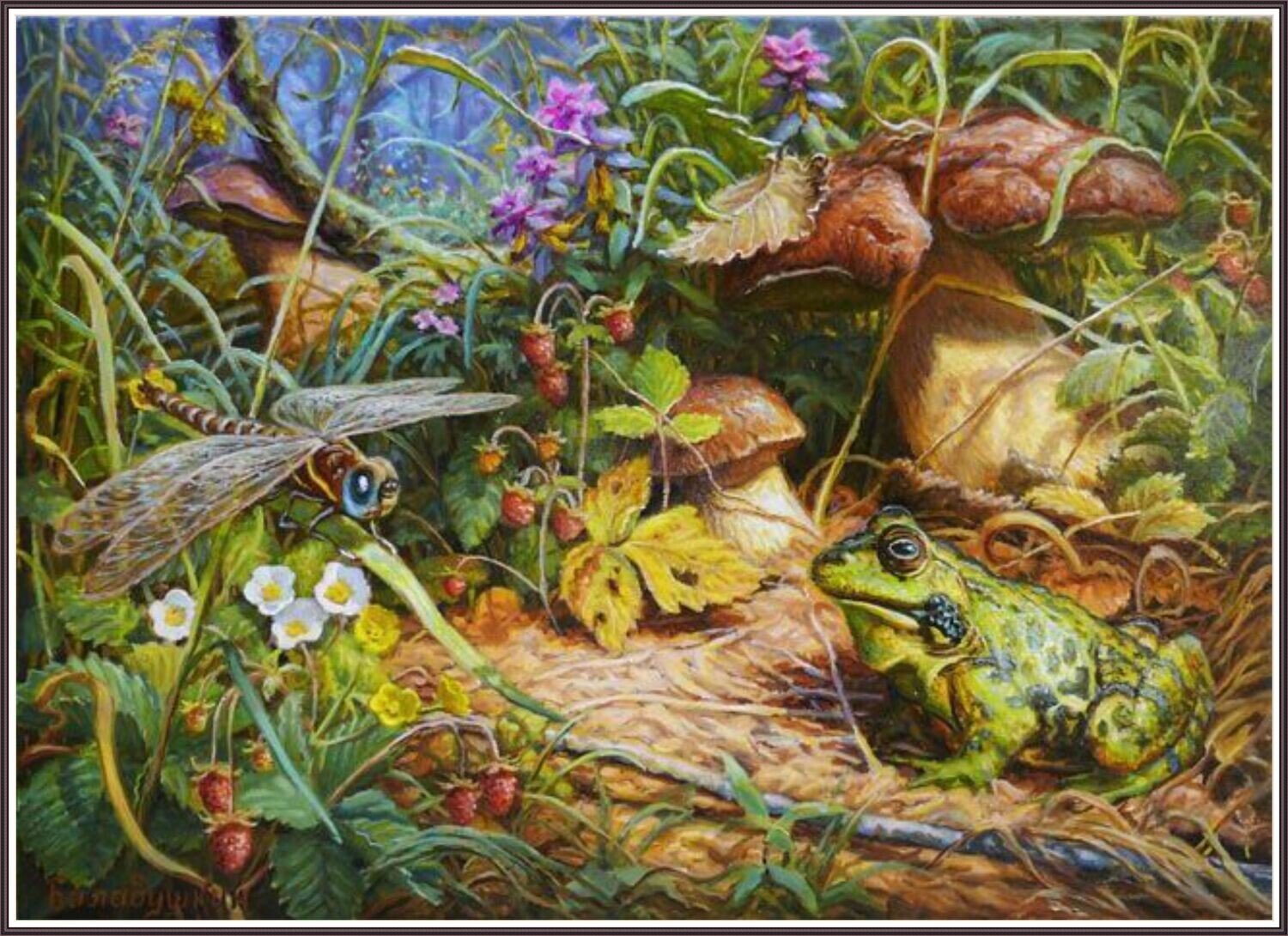 In the grasses
