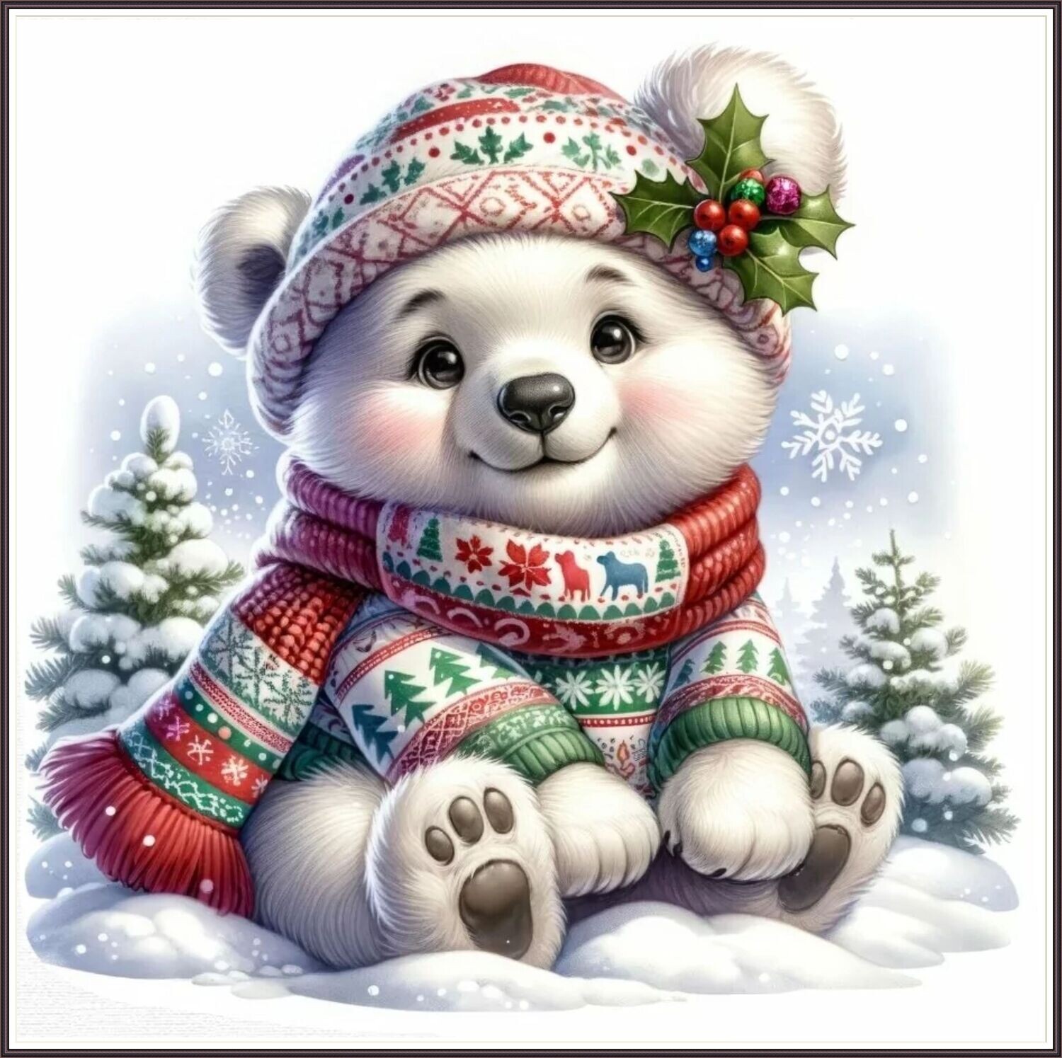 Christmas Polar Bear