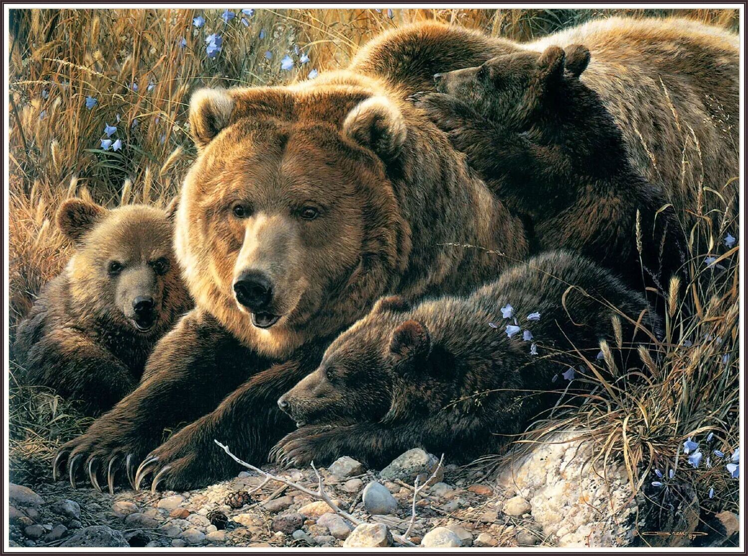 Next to mom