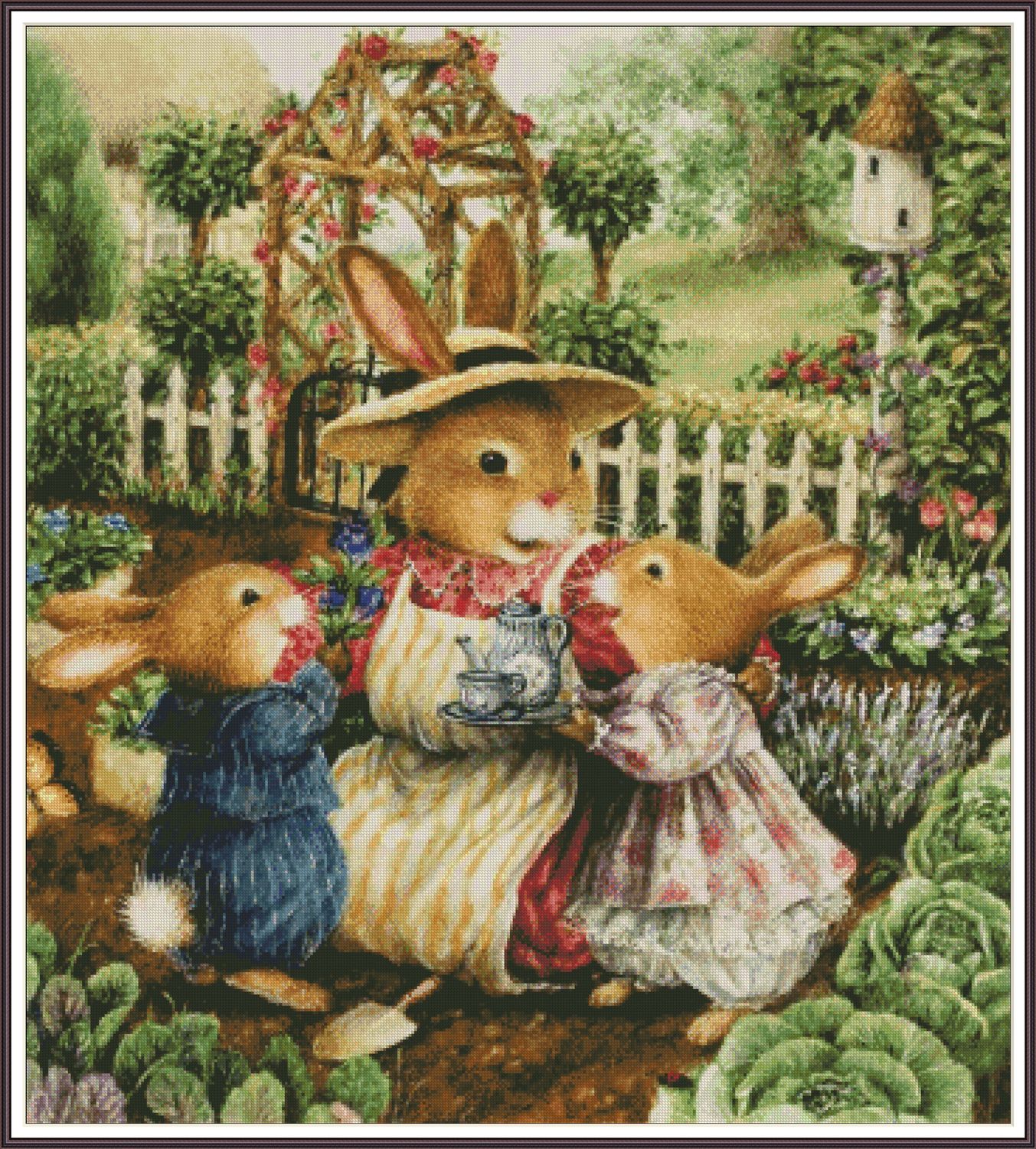 Happy Rabbits Family