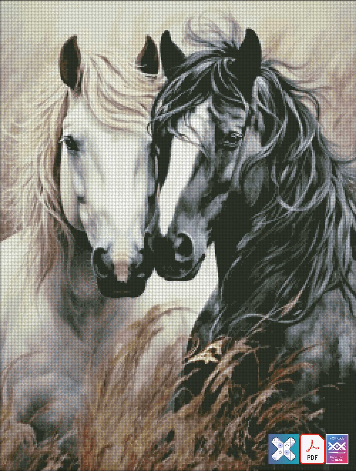 White &amp; Black Horses