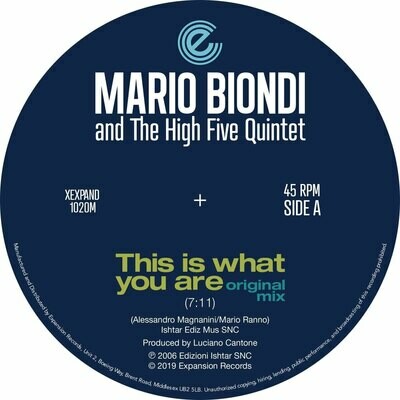 Mario Biondi &amp; The High Five Quintet (12-inch) XEXPAND1020M