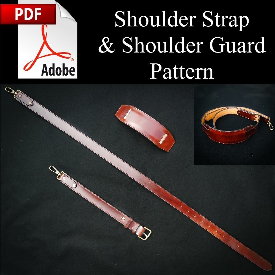 Hand Stitched Leather Shoulder Strap PDF Pattern w/Instructions
