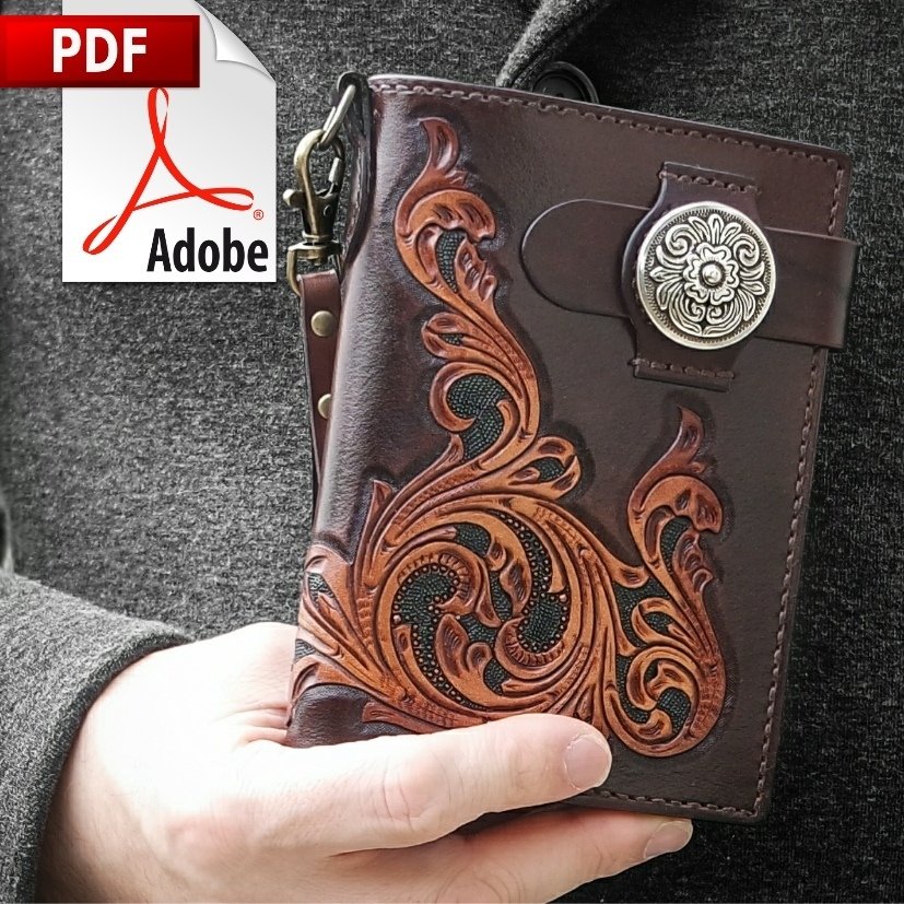 Artisan's Leather Passport Wallet PDF Pattern and Instructions