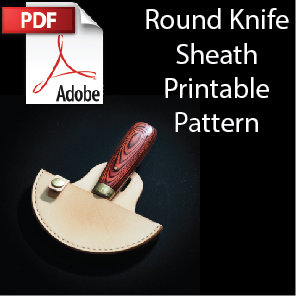 Mountable Round Knife Sheath Printable Pattern