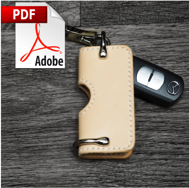 Leather Electronic Key Cover Printable PDF Pattern Download