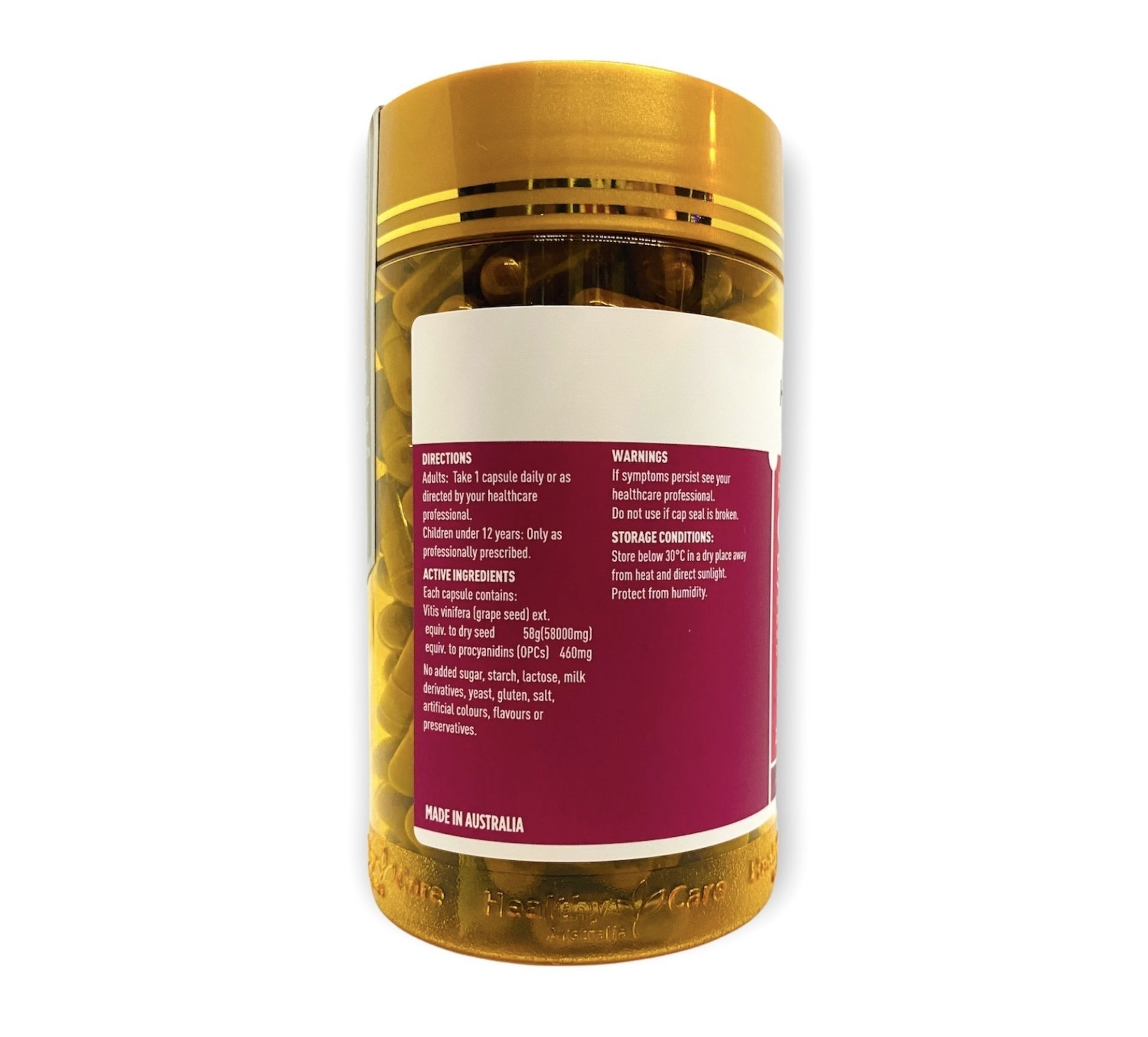 Healthy Care High Strength Grape Seed 58000mg 200 Capsules