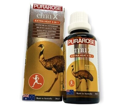 Purarose Emu X Extra Heat 5 in 1 Emu Oil 50ml