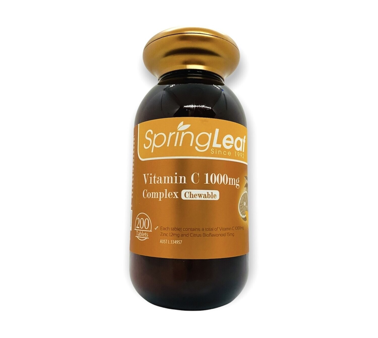 Springleaf Vitamin C 1000mg Complex Chewable 200 Tablets
