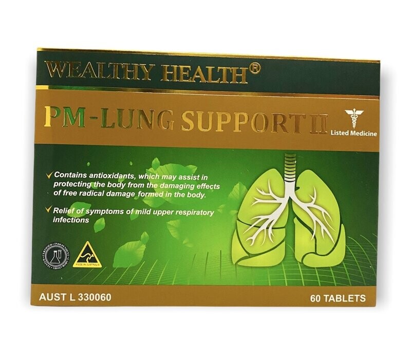 Wealthy Health PM Lung Support 60 Tablets