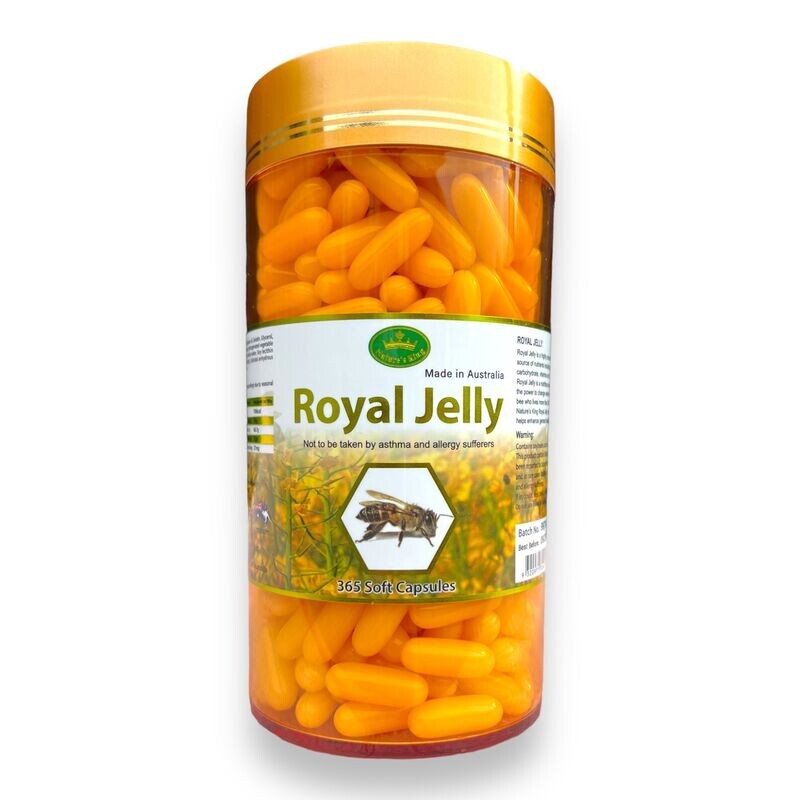 Nature's King Royal Jelly 1000mg 365 Soft Capsules