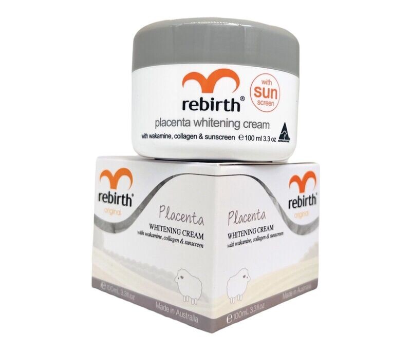 Rebirth Placenta Whitening Cream with Wakamine, Collagen & Sunscreen 100ml