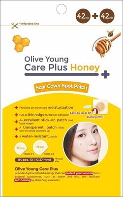 OliveYoung Care plus scar cover spot patch honey (42+42 pcs)