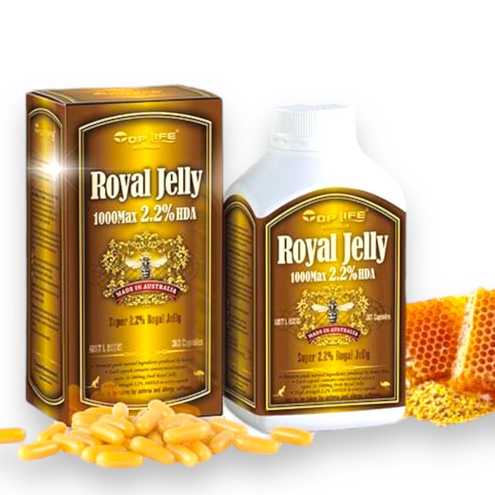 Toplife Royal Jelly 1000 Max 2.2% HDA 365 Capsules