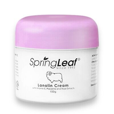 Springleaf Lanolin Cream with Vitamin E, Placenta and Rose Extracts Purple 100g