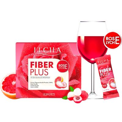 Itcha Fiber Plus Rose Lynchee Powder (10 Sachects)