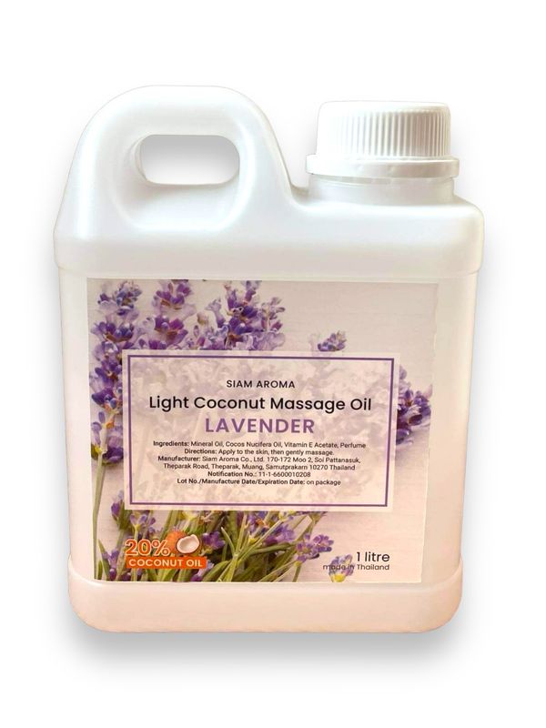 Light Coconut Massage Oil Lavender 1 Liter