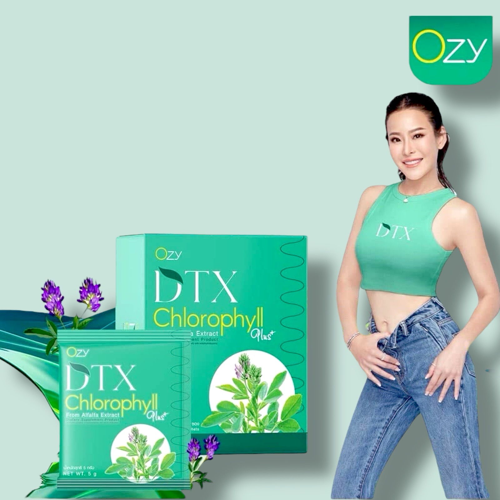 Ozy DTX Chlorophyll Plus Dietary Natural Fiber 5 Sachets