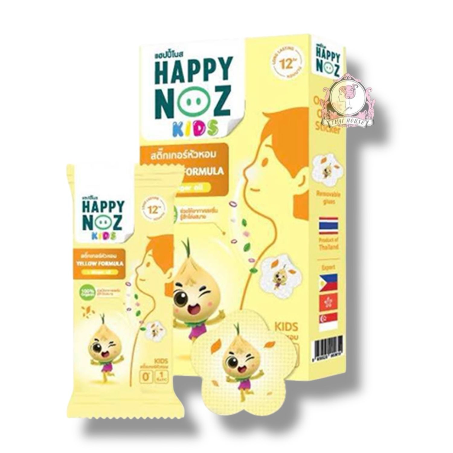 Organic Onion Sticker Happy Noz Yellow Formula Kids (6 Pcs)