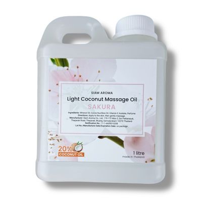 Light Coconut Massage Oil Sakura 1 Liter Light Coconut Massage Oil Sakura 1 Liter