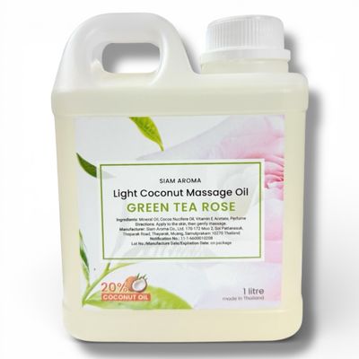Light Coconut Massage Oil Green Tea Rose 1 Liter Light Coconut Massage Oil Green Tea Rose 1 Liter