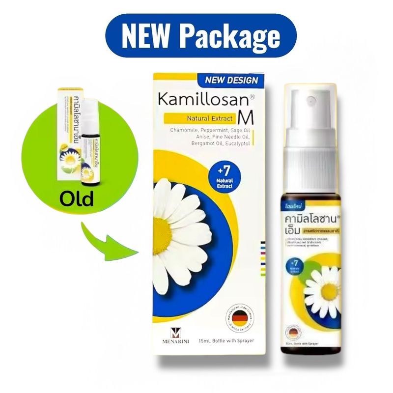 Kamillosan M Herbal mouth Spray Cough Sore Throat Bad Breath Nature Extract 15ml Kamillosan M Herbal mouth Spray Cough Sore Throat Bad Breath Nature Extract 15ml