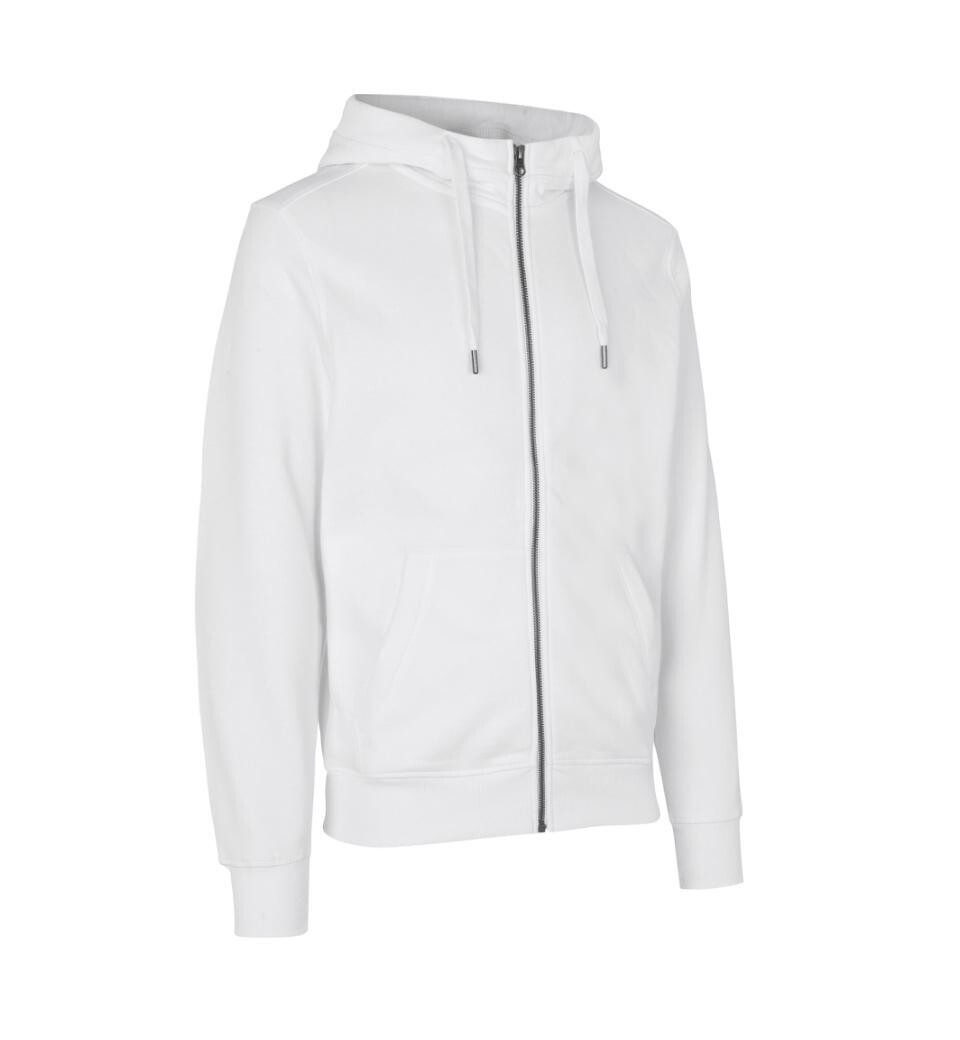 ID0638  CORE Kapuzenweste mit Zipp, Farbe: weiss