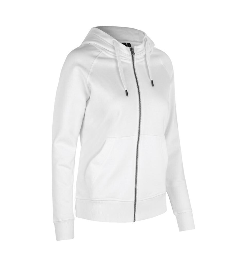 ID0639  CORE Damen Kapuzenweste mit Zipp, Farbe: weiss