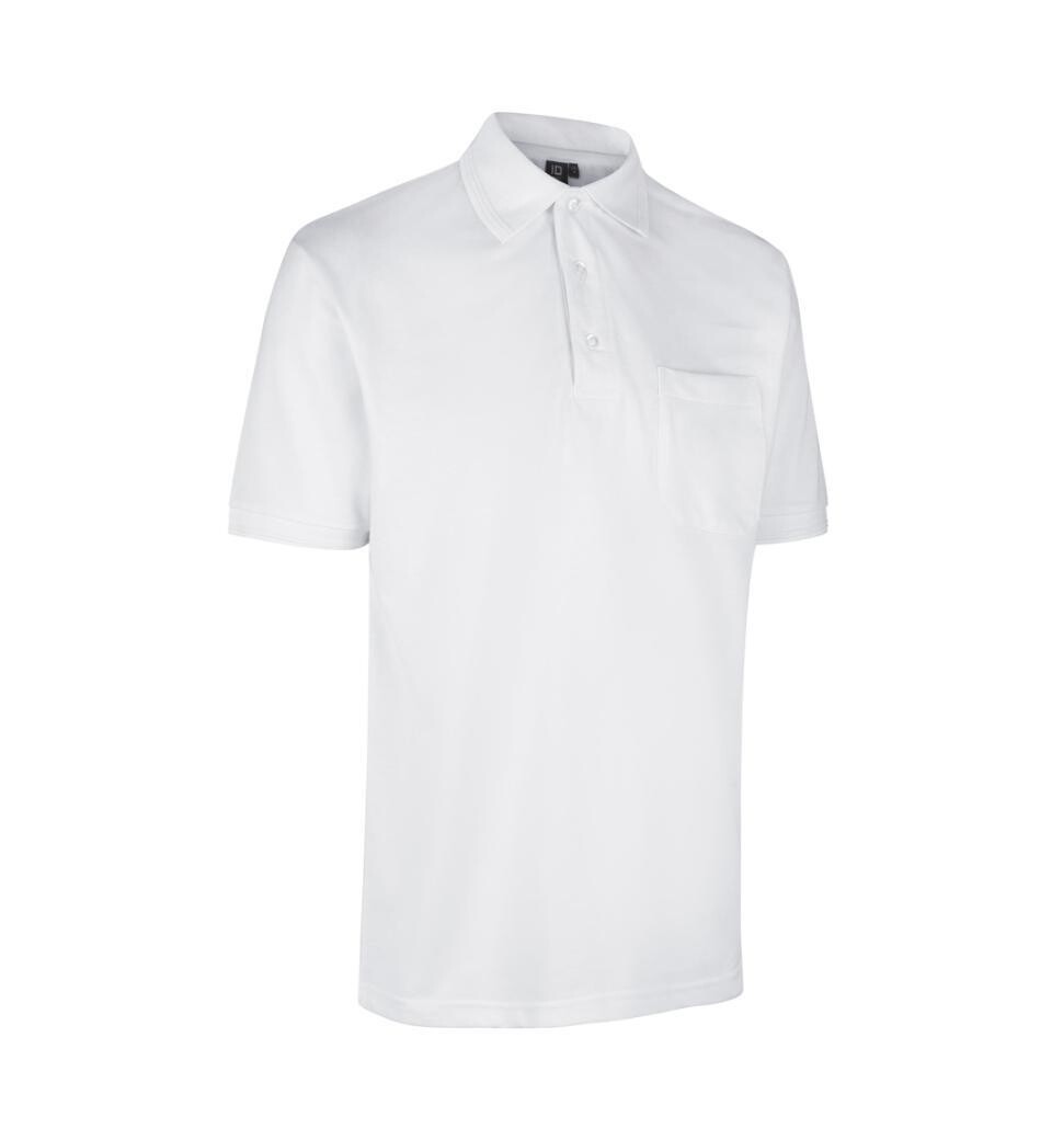 ID0320 PRO Wear Polo m. Brusttasche, Farbe: weiss