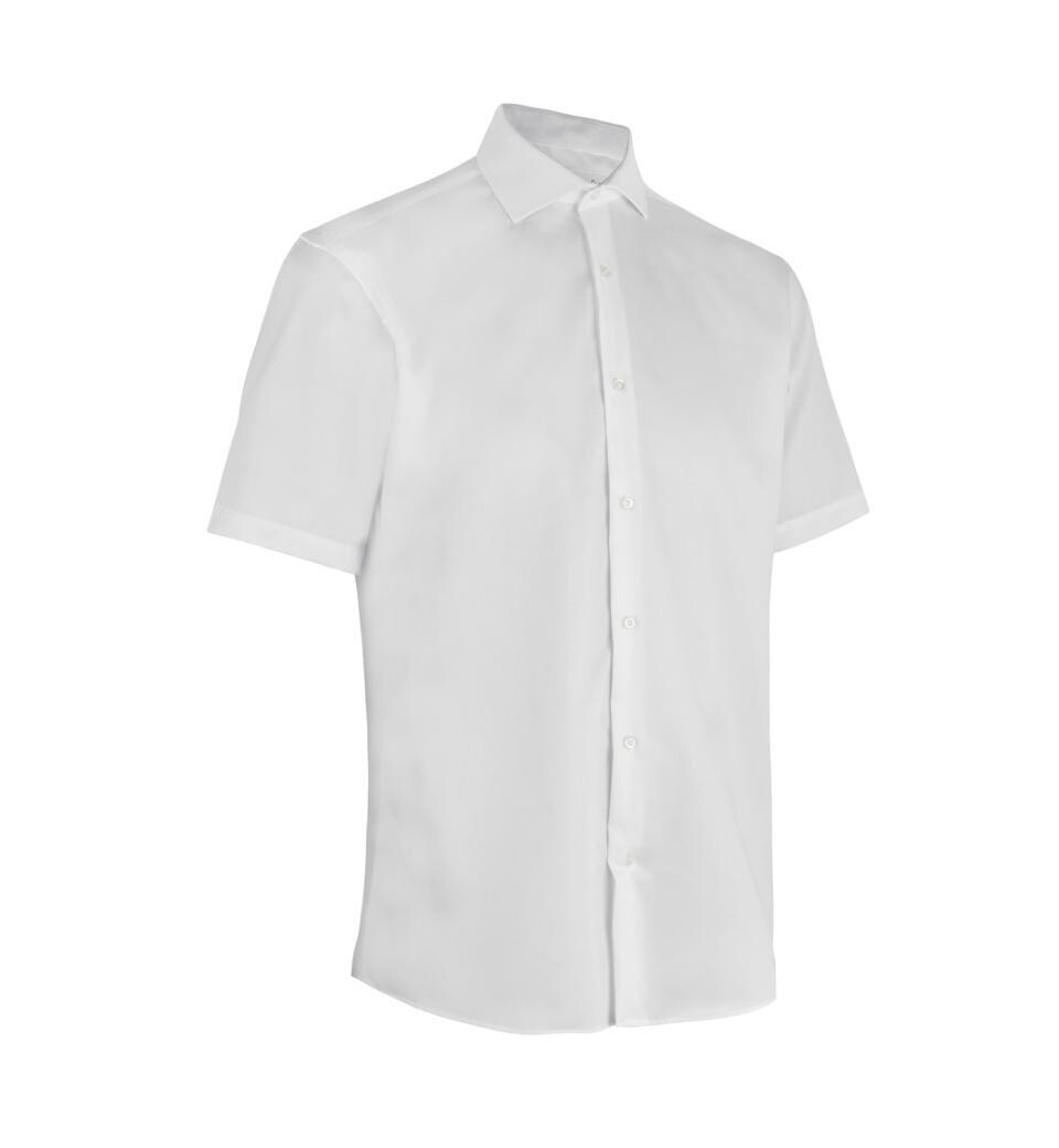 SS254 Fine Twill Herrenhemd kurzarm, Farbe: weiss