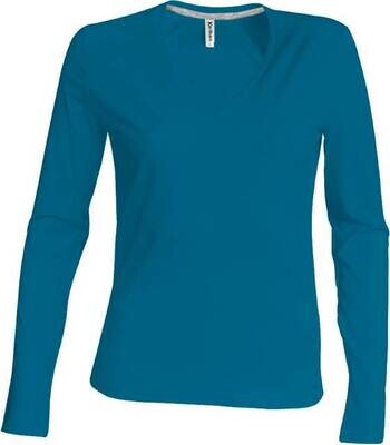 K382 Langarm Damen V-TShirt