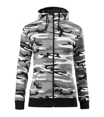 MF C20 - Damen Kapuzen Sweatjacke camouflage