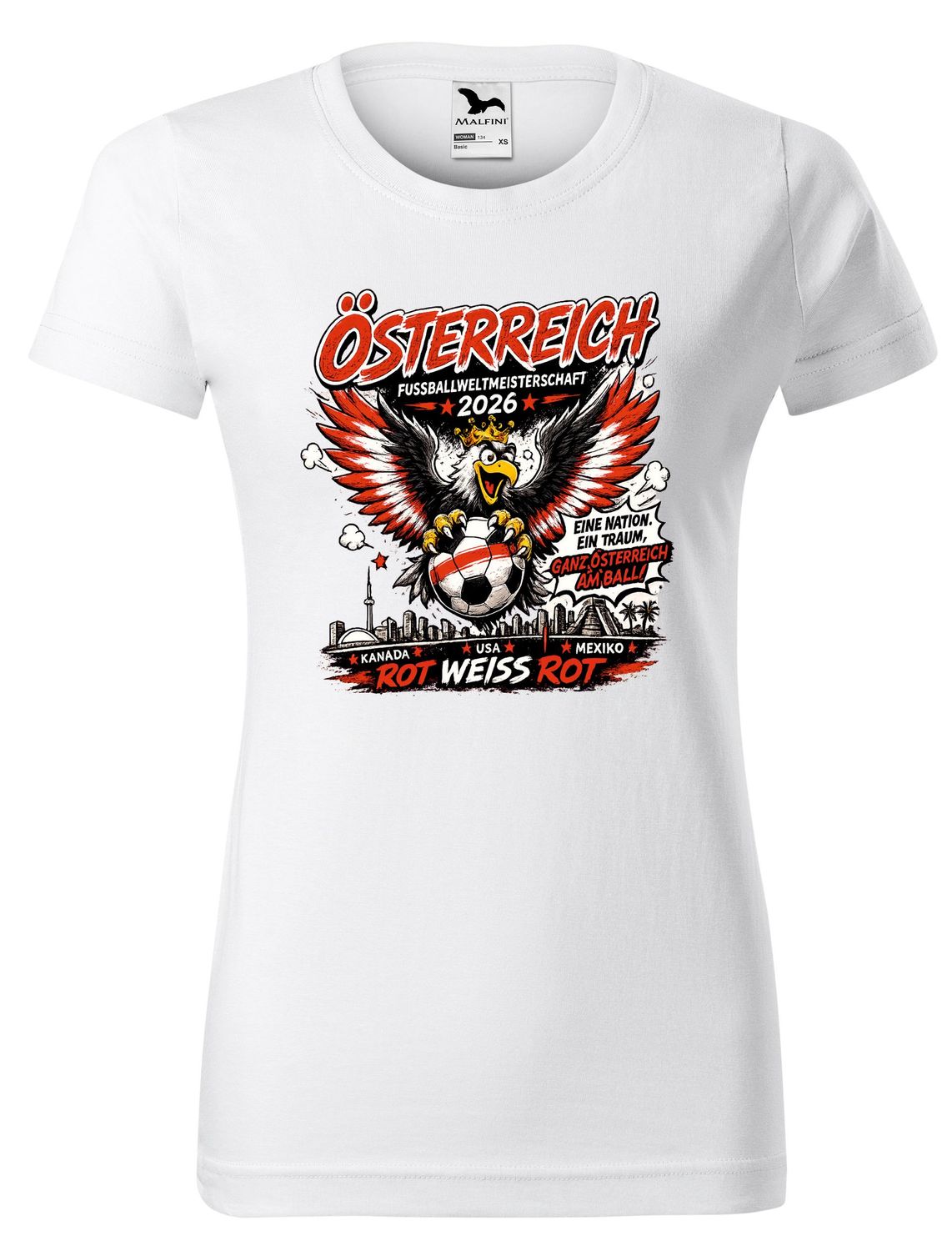 Fan-Shirt Österreich zur WM 2026 – ideal für Fußballfans - Damen Fan-Shirt Österreich zur WM 2026 – ideal für Fußballfans - Damen
