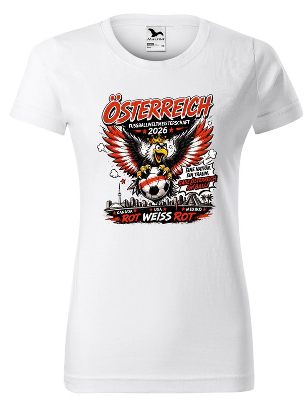 Fan-Shirt Österreich zur WM 2026 – ideal für Fußballfans - Damen Fan-Shirt Österreich zur WM 2026 – ideal für Fußballfans - Damen