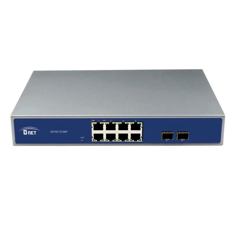 Switch 8 Portas POE 15,4W Gigabit Ethernet 2 Portas SFP