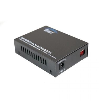 Media Converter Monomodo LX 20KMWDM e POE Lado B