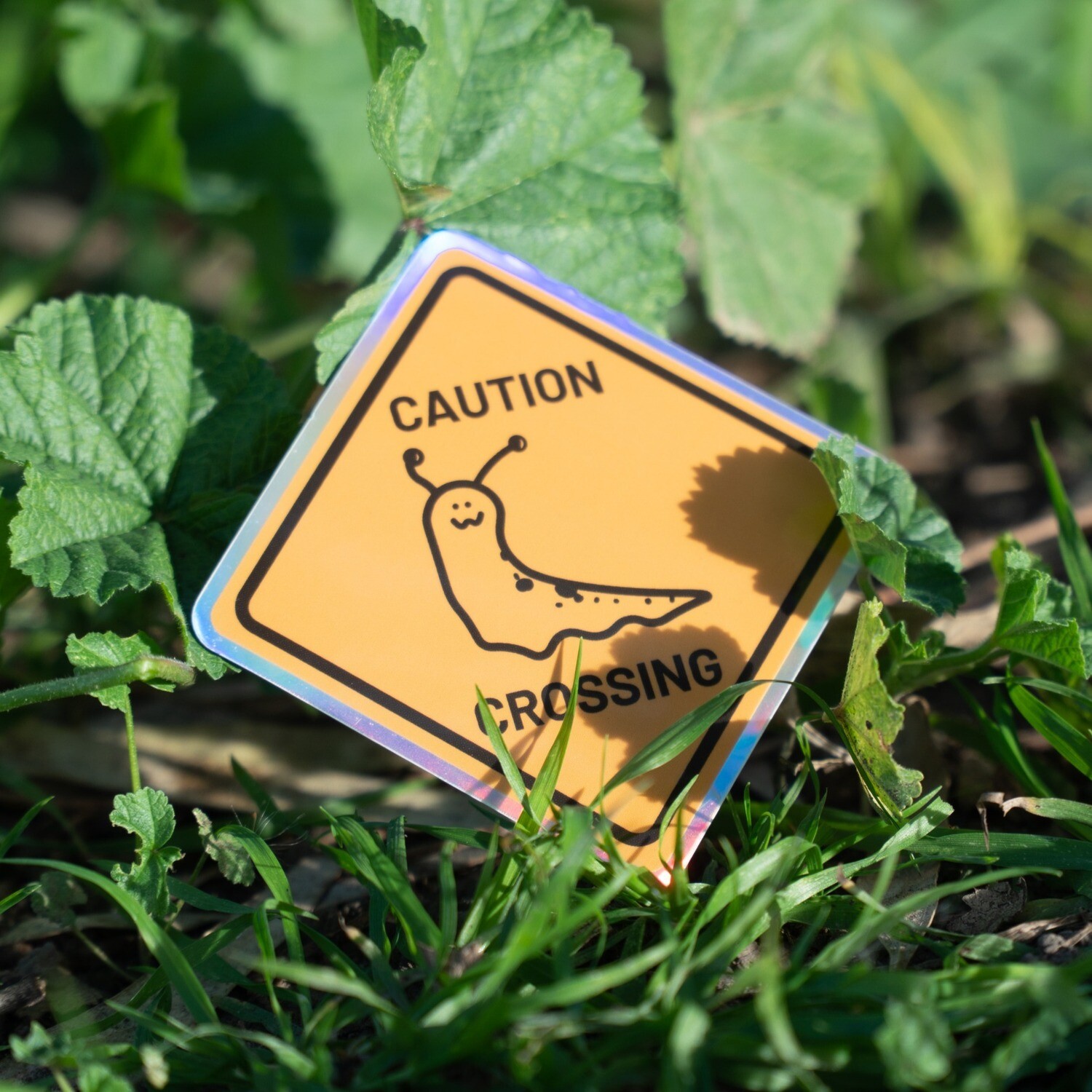 Holographic UCSC Banana Slug Crossing Sticker | Custom &amp; Premium Quality