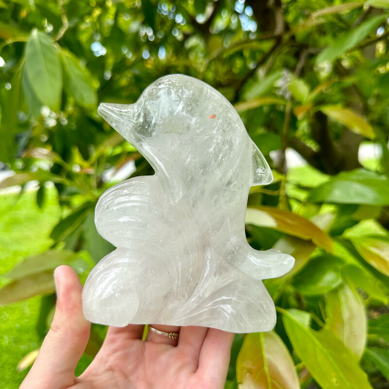 Clear Quartz Dolphin