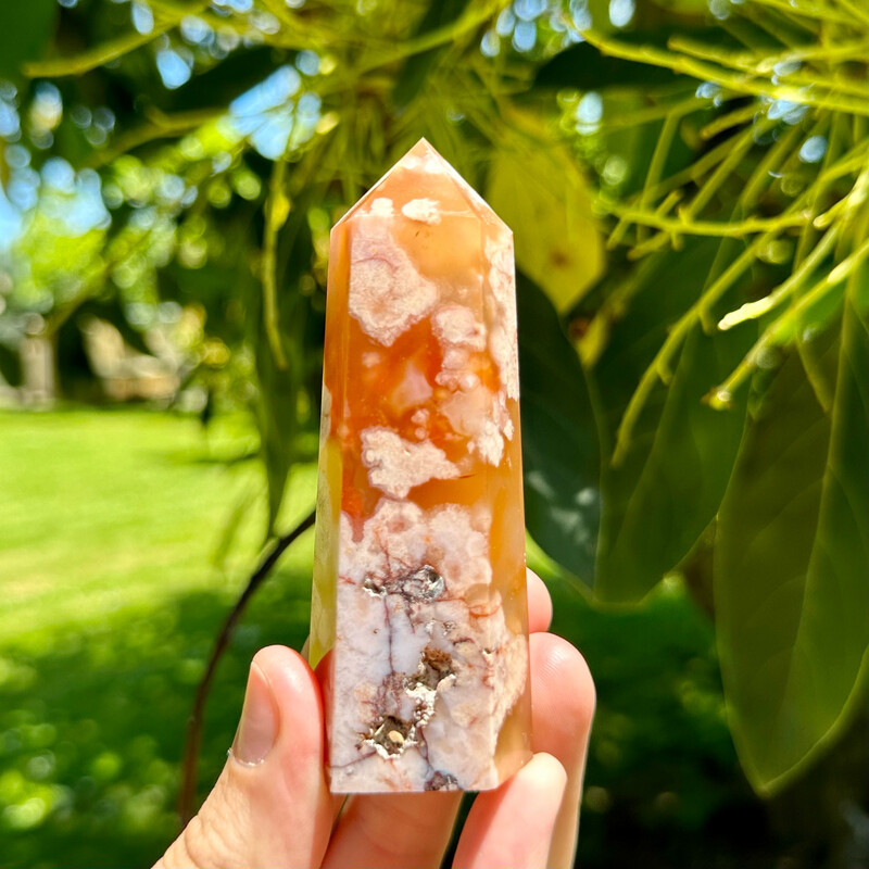 Carnelian Flower Agate Point